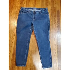 Maurices Jeans Womens Size 22W Dk Wash Skinny Mid Rise Stretch Jegging Plus